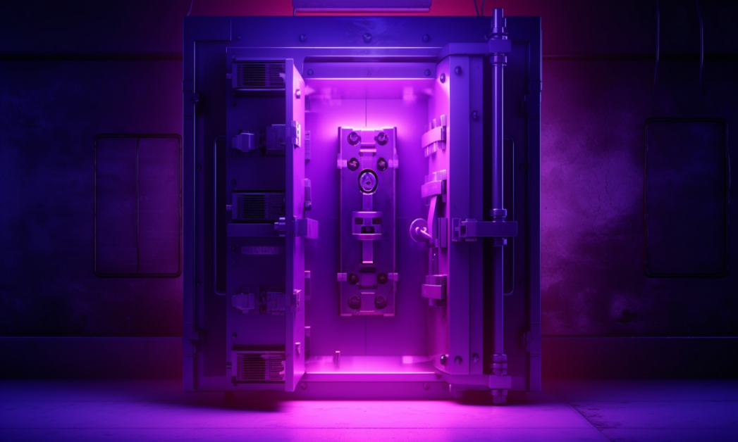 A open large safe locker