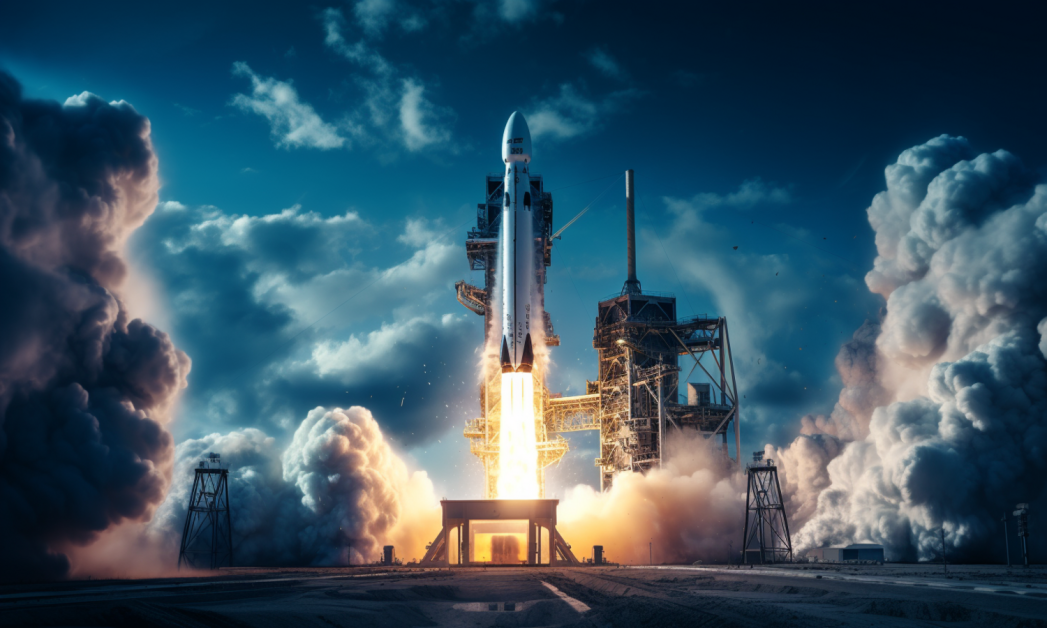Rocket taking off