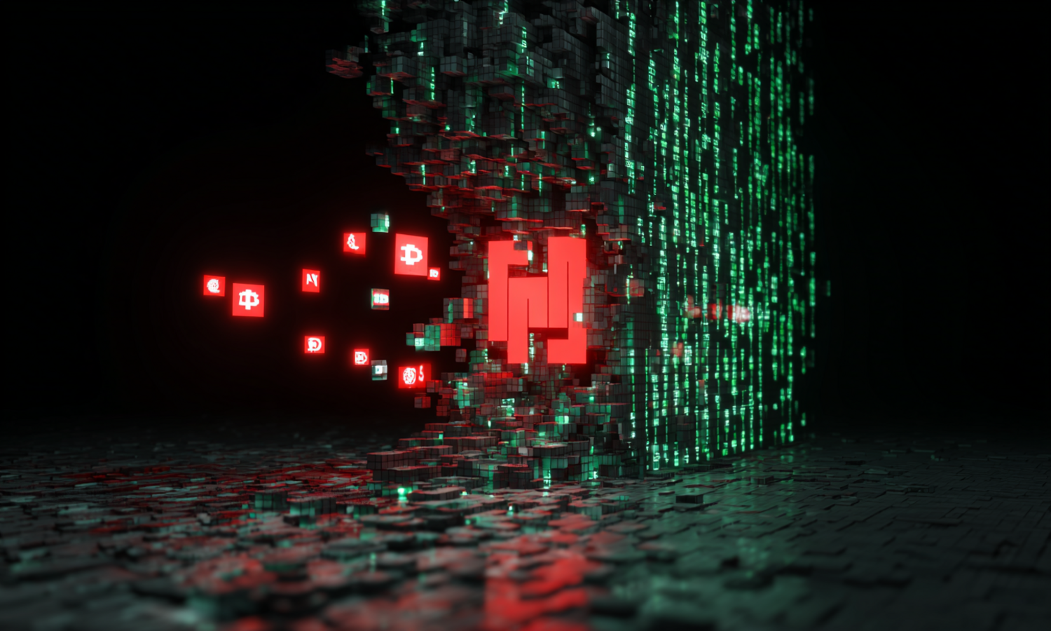 Digital vault being cracked open