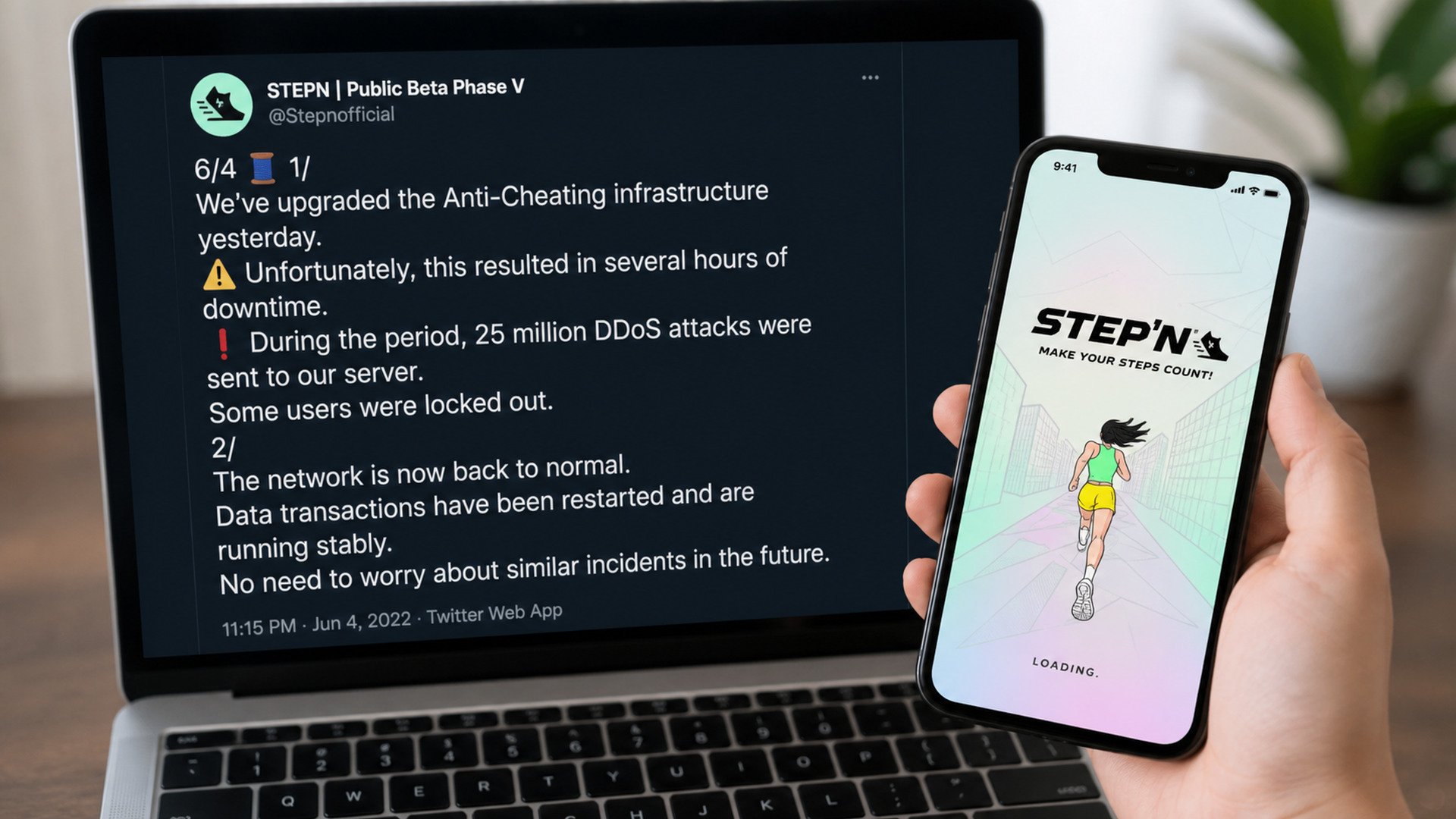Editorial image for STEPN Move-to-Earn Platform Reports Massive DDoS Attacks