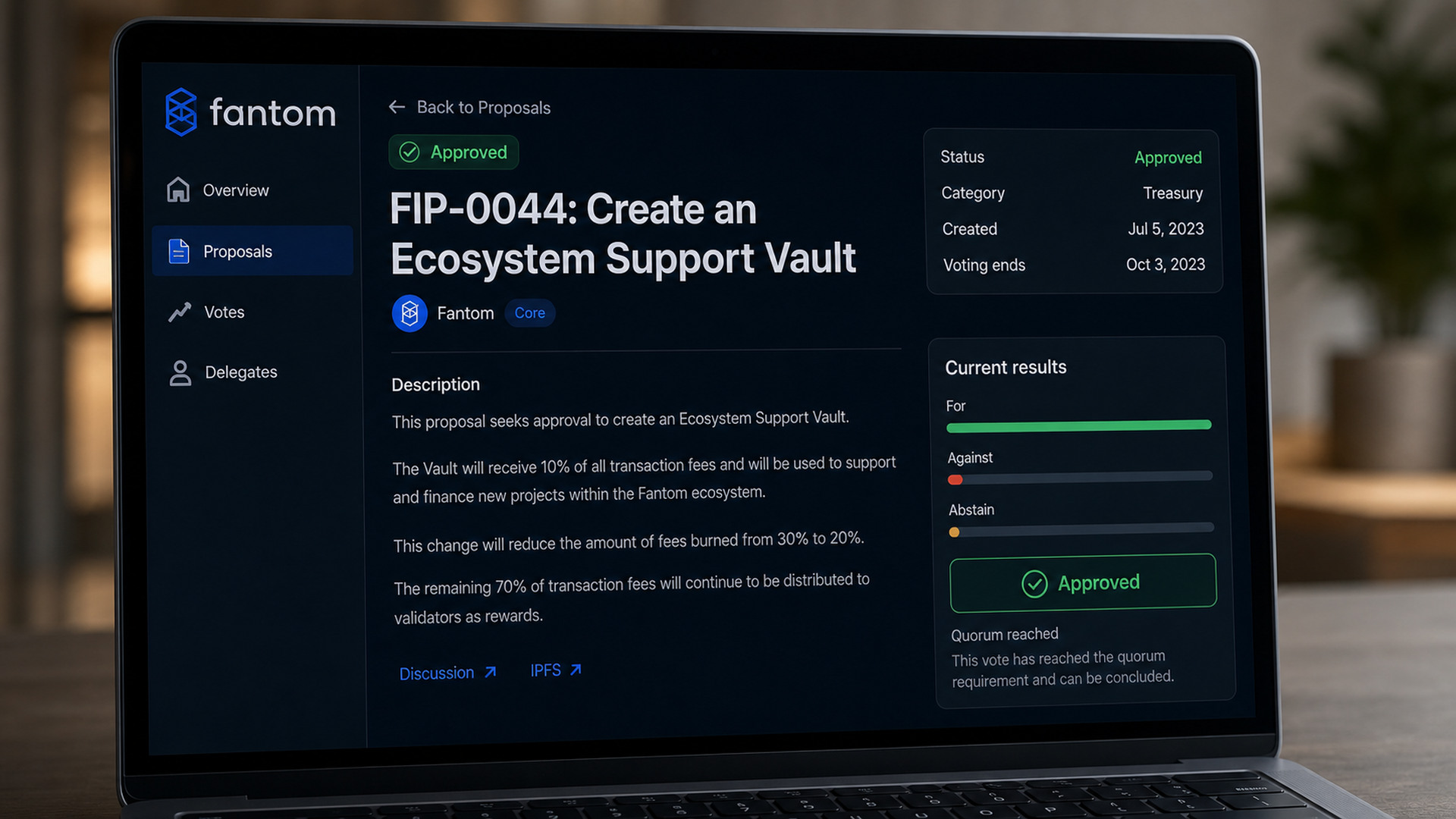 Editorial image for Fantom Community Gives Green Light for the Creation of a Vault